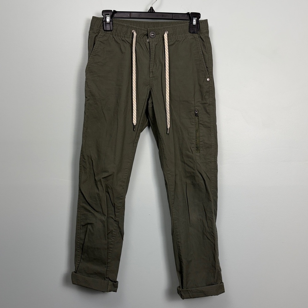 Vuori Ripstop Pants Women’s Size XS Olive Green Cargo Pocket Drawstring VW401 - Picture 2 of 10